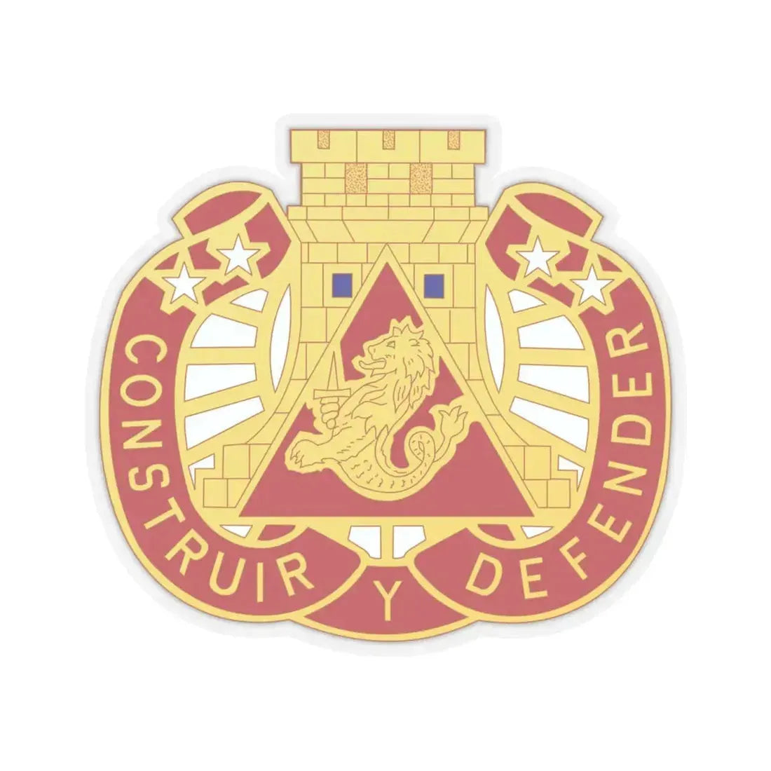 233 Engineer Group (U.S. Army) STICKER Vinyl Kiss-Cut Decal 4 Inch Transparent - The Sticker Space