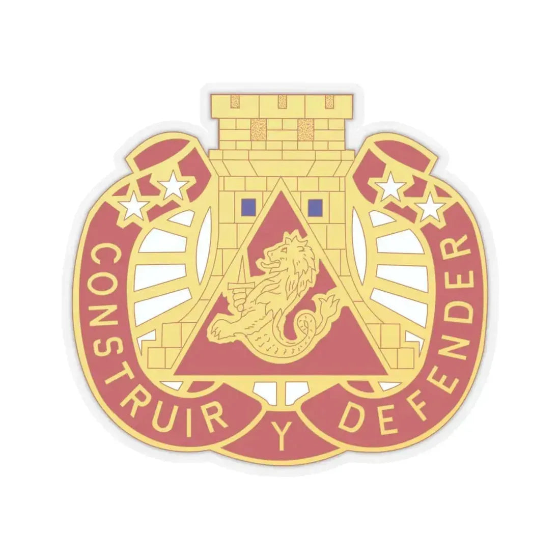 233 Engineer Group (U.S. Army) STICKER Vinyl Kiss-Cut Decal 6 Inch Transparent - The Sticker Space