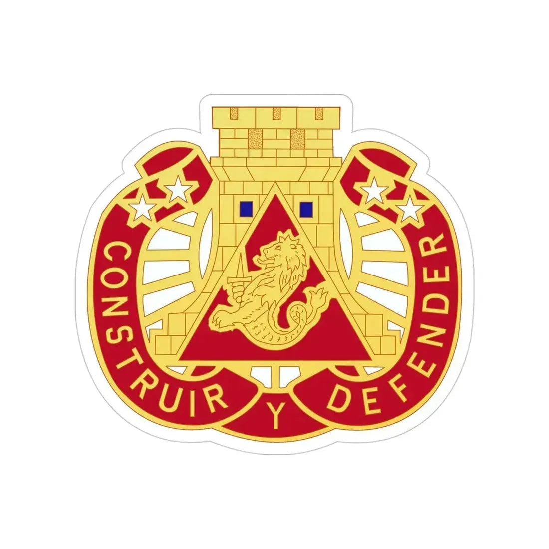 233 Engineer Group (U.S. Army) Transparent STICKER Die-Cut Vinyl Decal 4 Inch - The Sticker Space