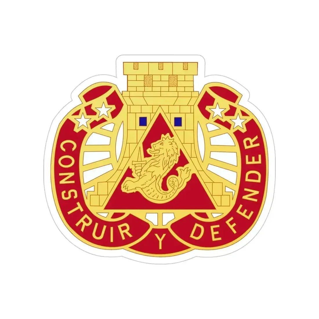 233 Engineer Group (U.S. Army) Transparent STICKER Die-Cut Vinyl Decal 5 Inch - The Sticker Space
