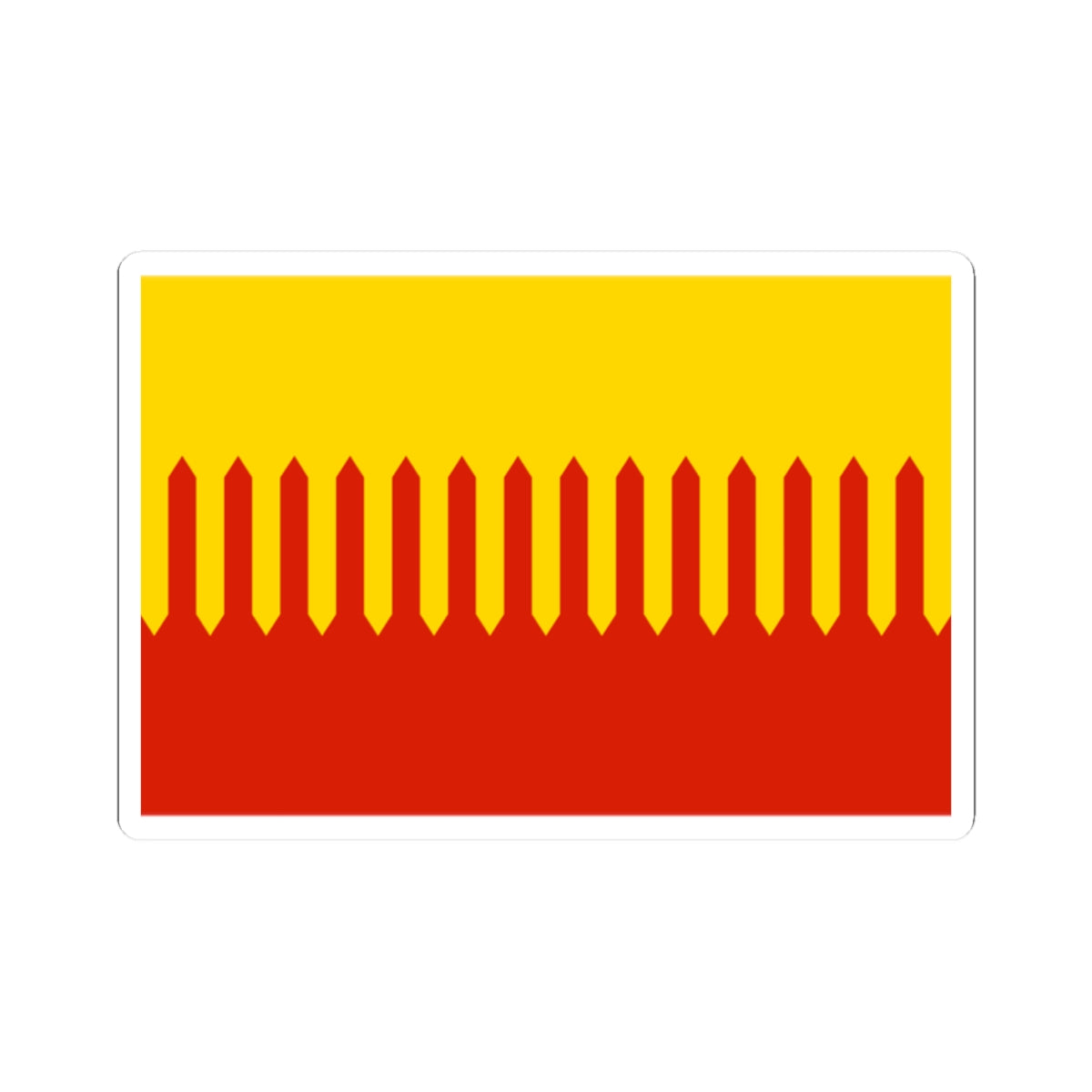 Flag of Zubtcovsky rayon Tver oblast (Russia) STICKER Vinyl Kiss-Cut Decal