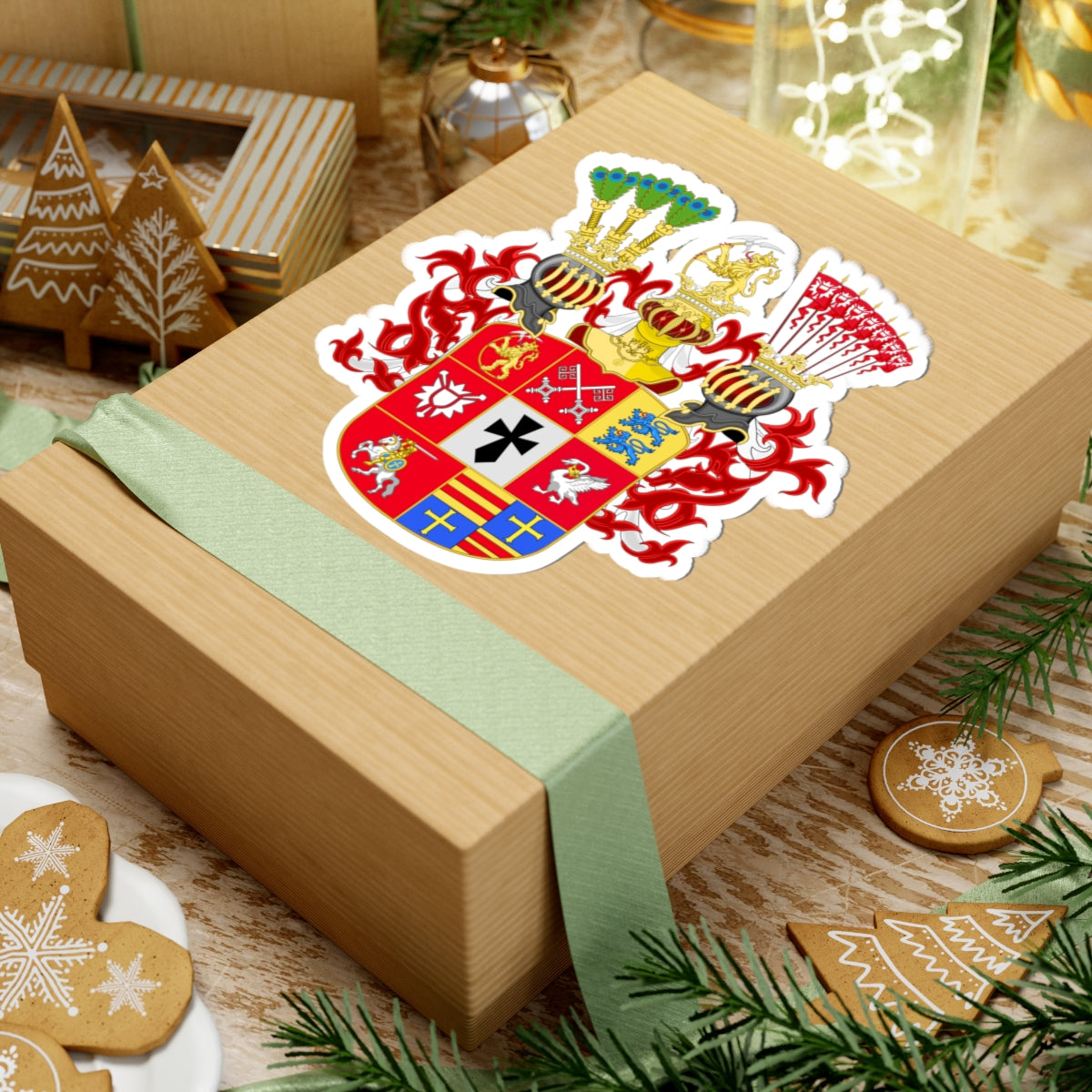 Armoiries de Jean-Frédéric de Holstein-Gottorp 1579-1634 (Denmark) (Coat of Arms) STICKER Vinyl Kiss-Cut Decal