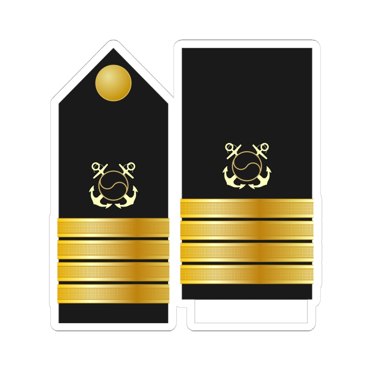 SouthKorea Navy OF 5 (Korea) (Military Rank) STICKER Vinyl Kiss-Cut Decal