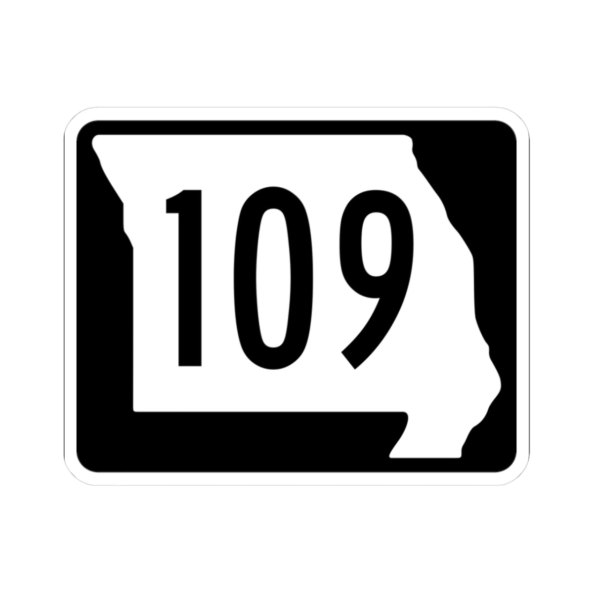 MO-109 (Missouri) (Road Sign) STICKER Vinyl Kiss-Cut Decal
