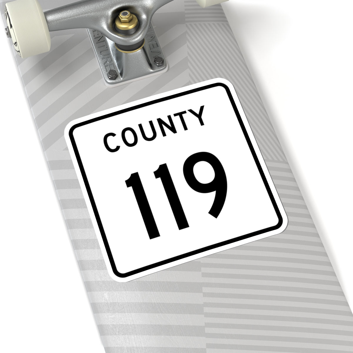County 119 square (Minnesota) (Road Sign) STICKER Vinyl Kiss-Cut Decal