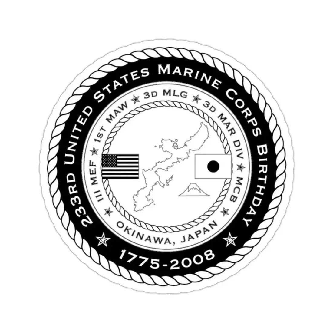 233rd USMC United States Marine Corps Birthday 1778 (USMC) STICKER Vinyl Die-Cut Decal 2 Inch - The Sticker Space