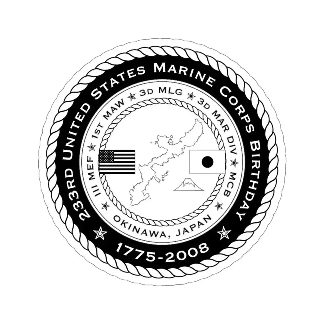 233rd USMC United States Marine Corps Birthday 1778 (USMC) STICKER Vinyl Die-Cut Decal 4 Inch - The Sticker Space