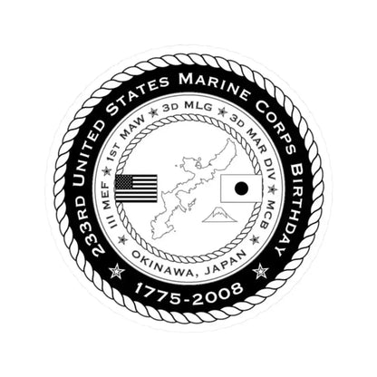 233rd USMC United States Marine Corps Birthday 1778 (USMC) STICKER Vinyl Kiss-Cut Decal - The Sticker Space