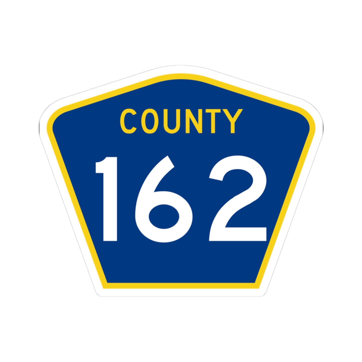 County 162 MN (Minnesota) (Road Sign) STICKER Vinyl Kiss-Cut Decal