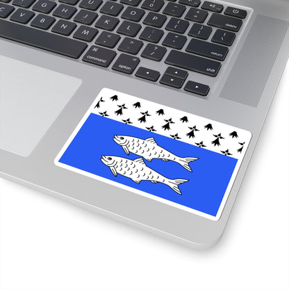 Flag of Binic (France) STICKER Vinyl Kiss-Cut Decal