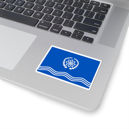Flag of Obninsk Kaluga oblast (Russia) STICKER Vinyl Kiss-Cut Decal