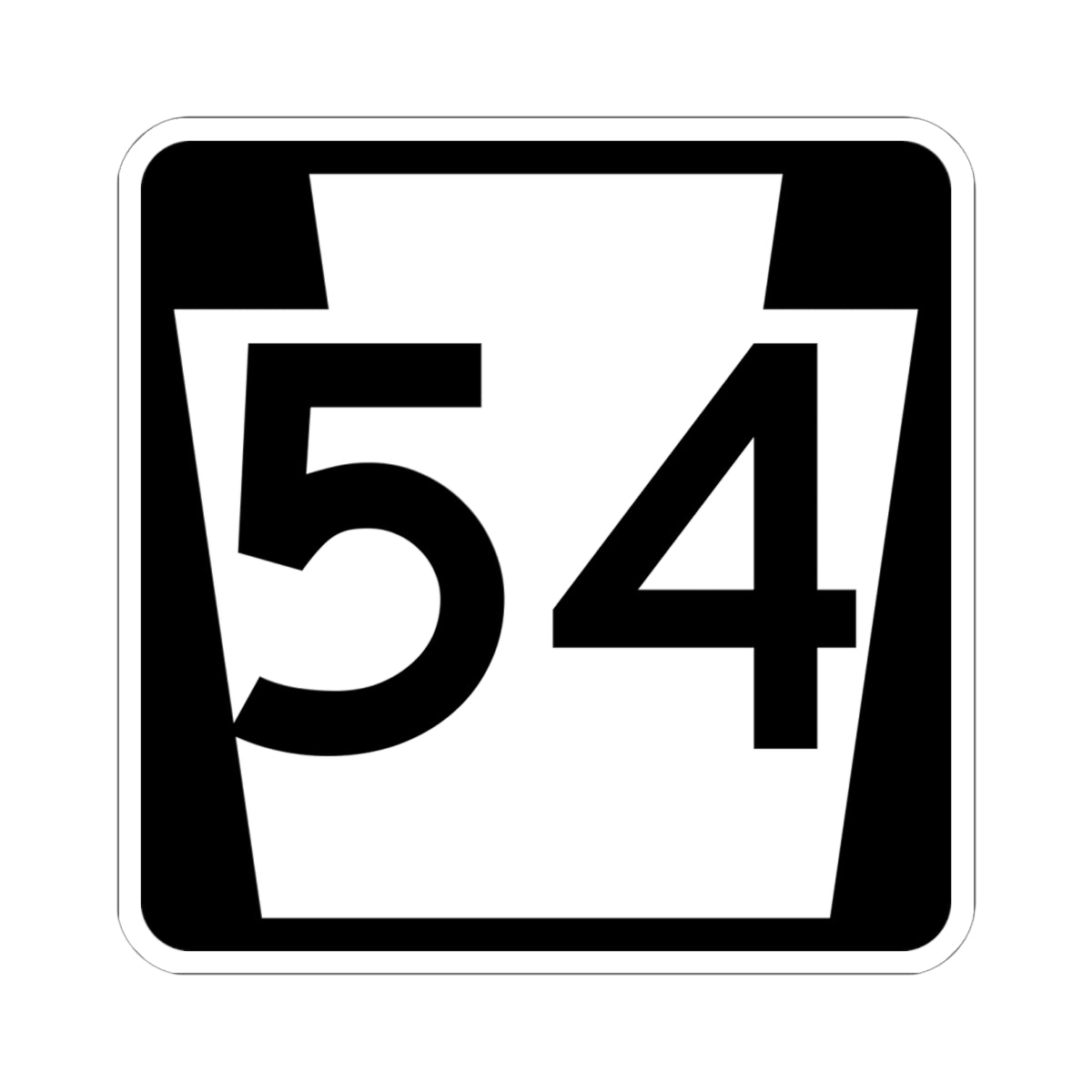 PA-54 (Pennsylvania) (Road Sign) STICKER Vinyl Kiss-Cut Decal