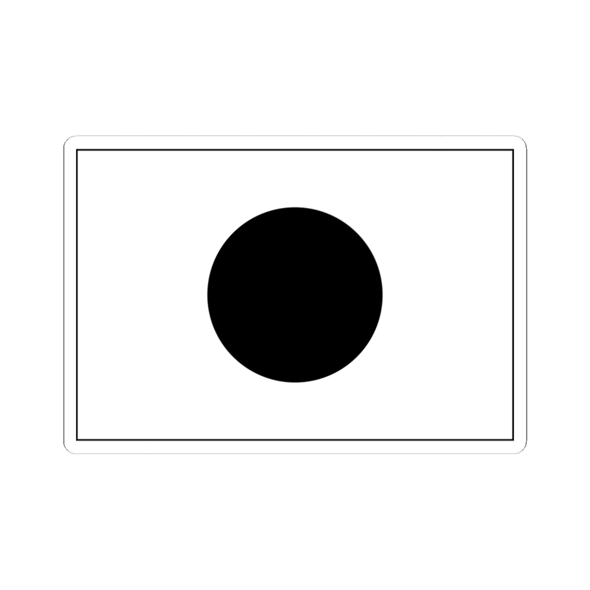 Flag of Japan monocrome (Japan) STICKER Vinyl Kiss-Cut Decal