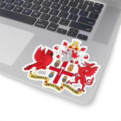 Arms of the Virginia Senate (United States) (Coat of Arms) STICKER Vinyl Kiss-Cut Decal