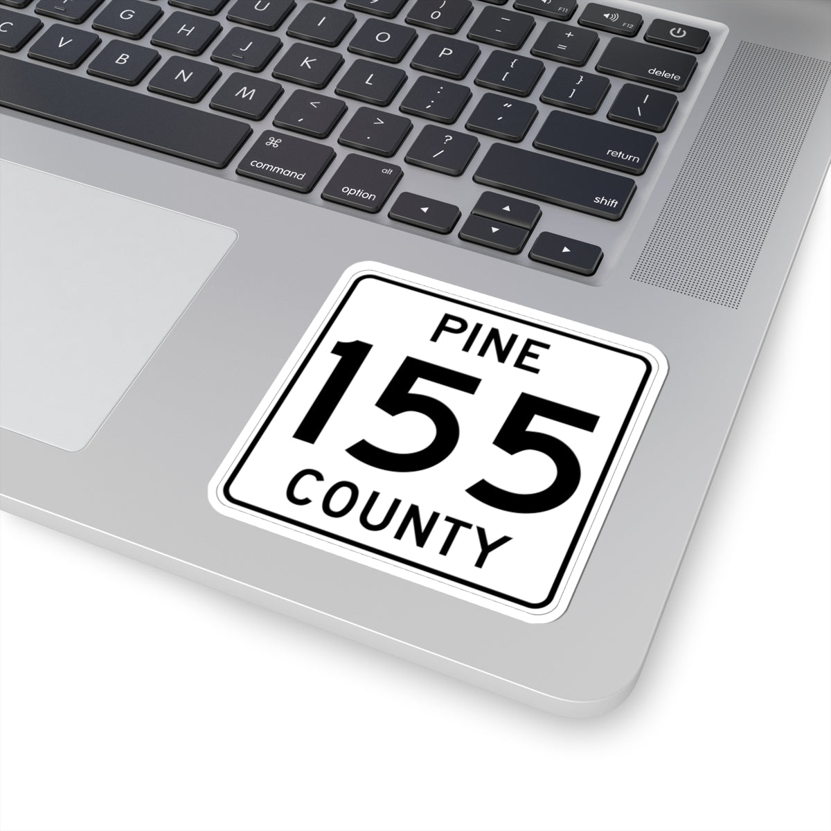 Pine County Route 155 MN (Minnesota) (Road Sign) STICKER Vinyl Kiss-Cut Decal