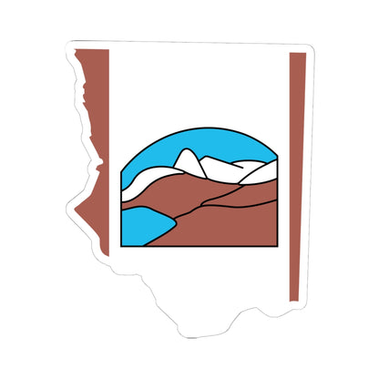 Flag map of Grise Fiord (Canada) STICKER Vinyl Kiss-Cut Decal