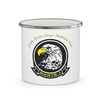 235th Marine Corps Birthday Ball MAWTS 1 (USMC) Enamel Mug-12oz-The Sticker Space