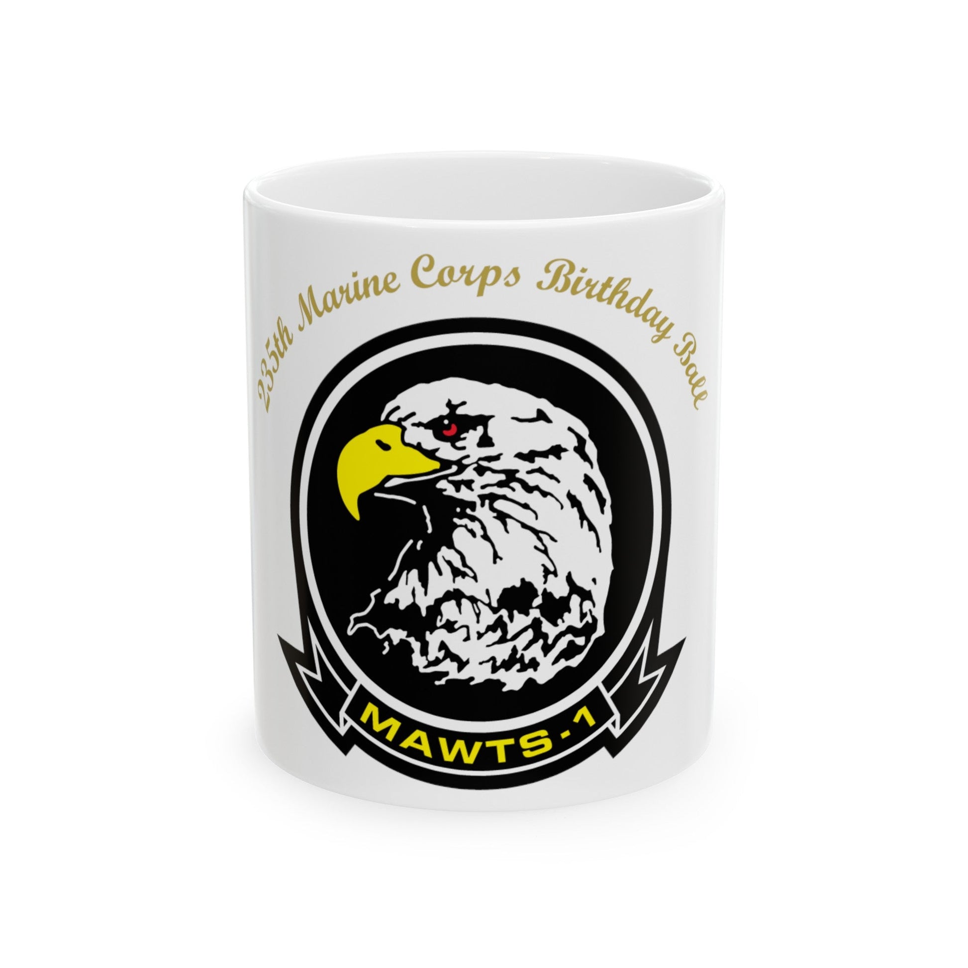 235th Marine Corps Birthday Ball MAWTS 1 (USMC) White Coffee Mug-11oz-The Sticker Space