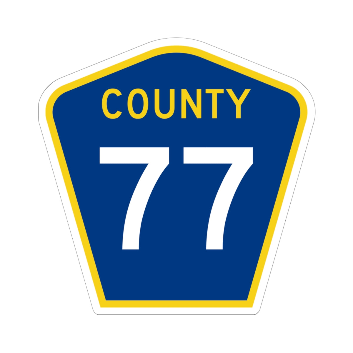 County 77 MN (Minnesota) (Road Sign) STICKER Vinyl Kiss-Cut Decal