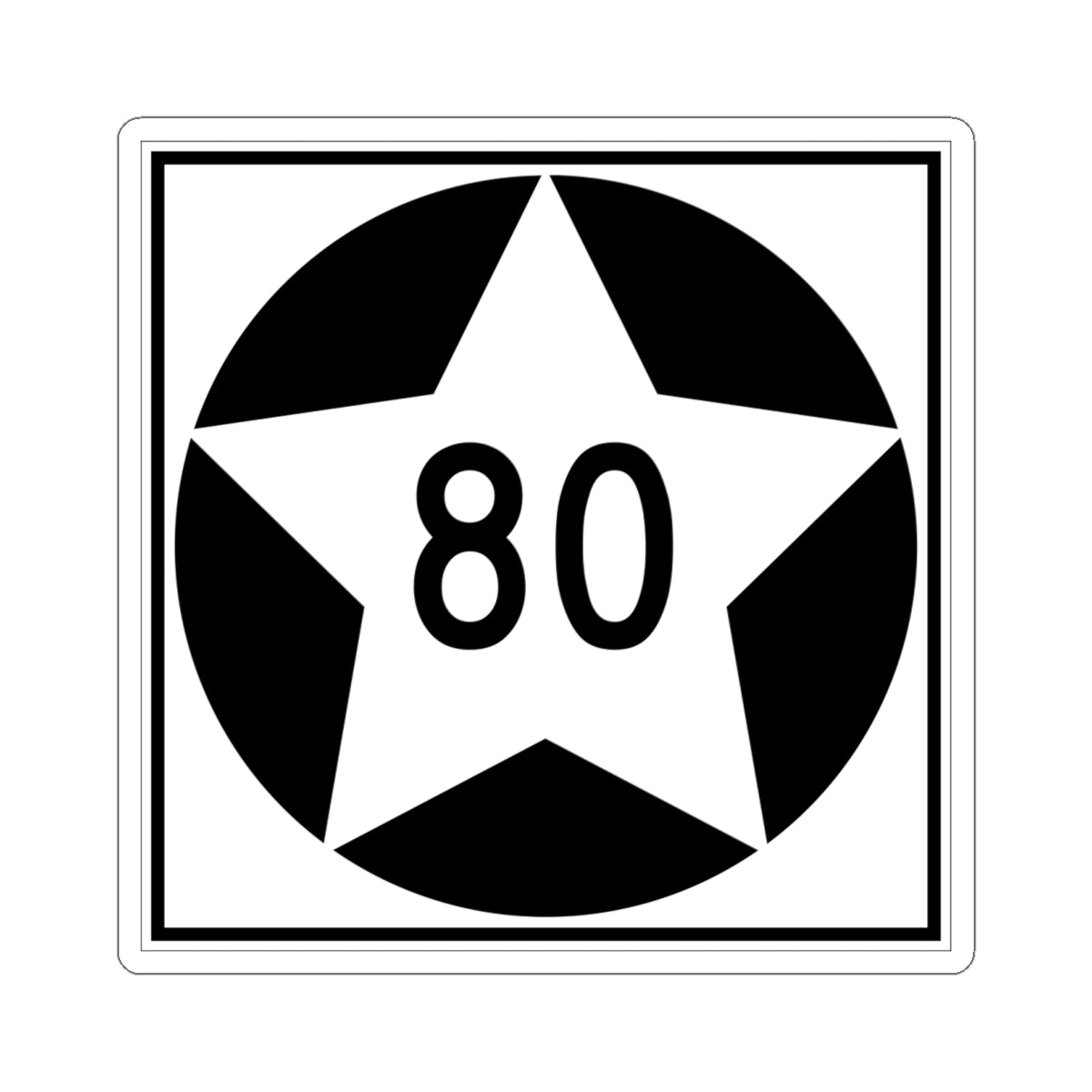 MN-80 1934 (Minnesota) (Road Sign) STICKER Vinyl Kiss-Cut Decal