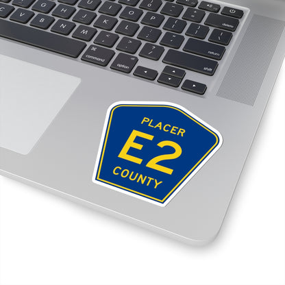 Placer County E2 (California) (Road Sign) STICKER Vinyl Kiss-Cut Decal