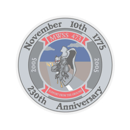 November 10th 1775 230th Anniversary (USMC) STICKER Vinyl Kiss-Cut Decal-3" × 3"-Transparent-The Sticker Space