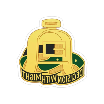 237 Cavalry Regiment (U.S. Army) REVERSE PRINT Transparent Die-Cut STICKER 4 Inch Die-Cut Transparent - The Sticker Space