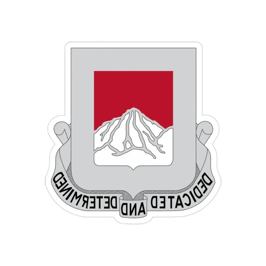 237 Engineer Battalion (U.S. Army) REVERSE PRINT Transparent Die-Cut STICKER 3 Inch Die-Cut Transparent - The Sticker Space