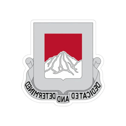 237 Engineer Battalion (U.S. Army) REVERSE PRINT Transparent Die-Cut STICKER 3 Inch Die-Cut Transparent - The Sticker Space