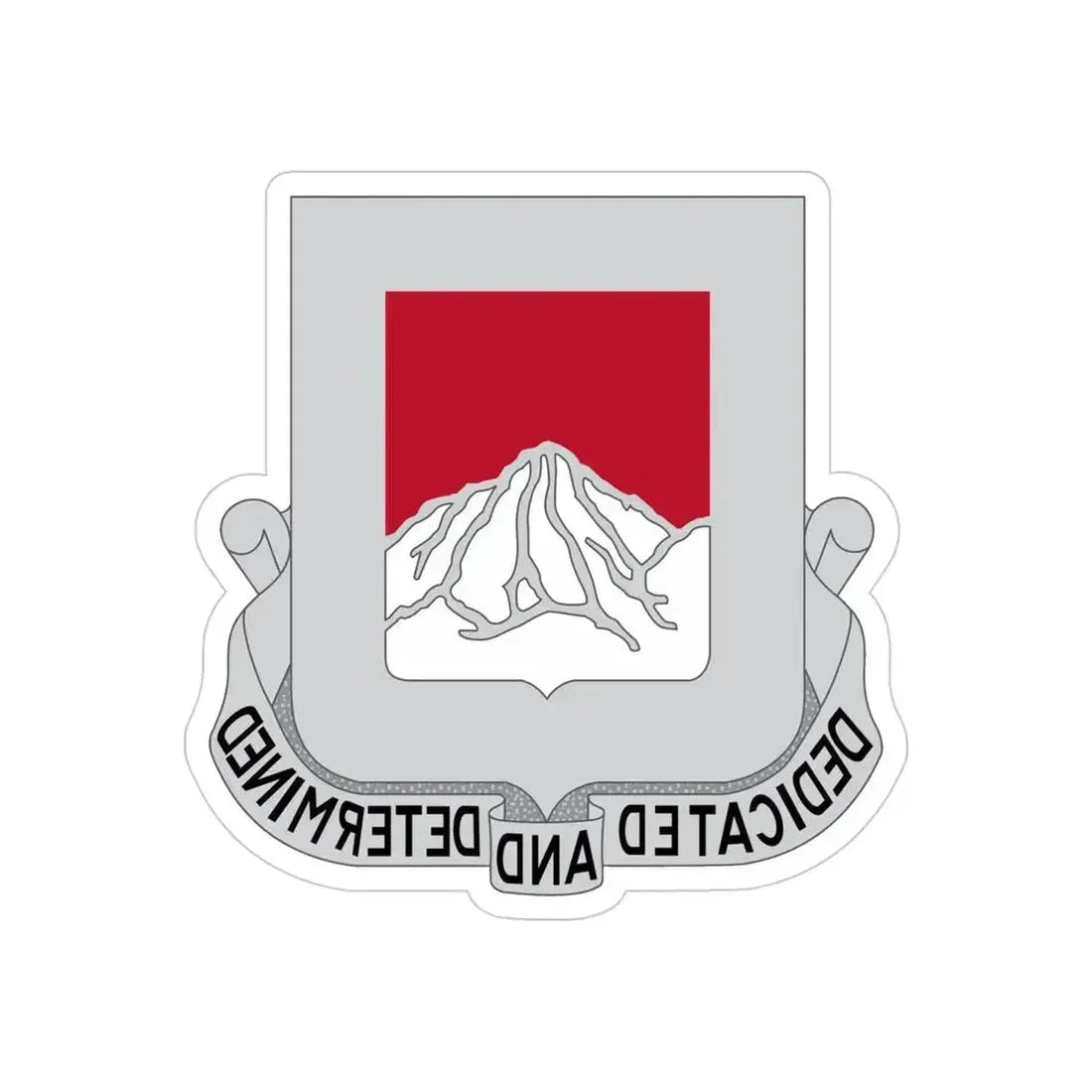 237 Engineer Battalion (U.S. Army) REVERSE PRINT Transparent Die-Cut STICKER 4 Inch Die-Cut Transparent - The Sticker Space