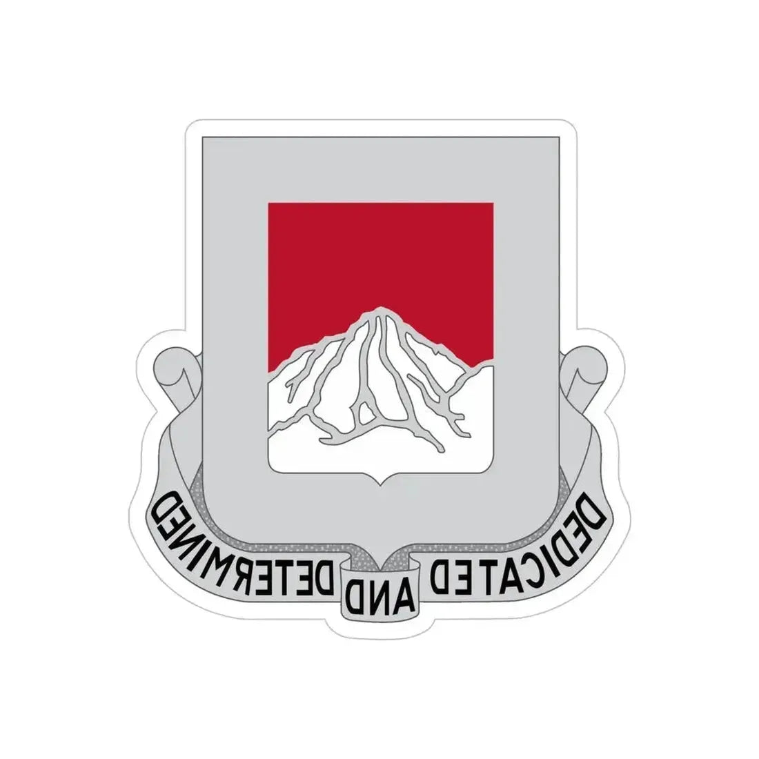 237 Engineer Battalion (U.S. Army) REVERSE PRINT Transparent Die-Cut STICKER 5 Inch Die-Cut Transparent - The Sticker Space