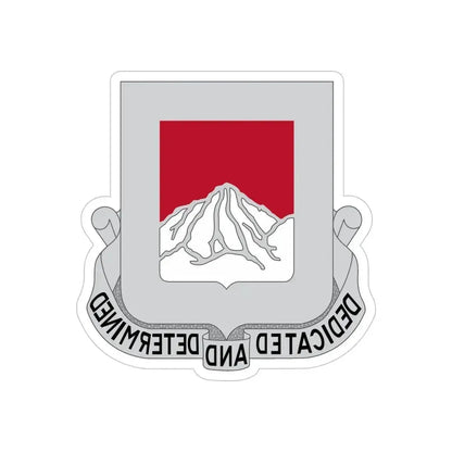 237 Engineer Battalion (U.S. Army) REVERSE PRINT Transparent Die-Cut STICKER 5 Inch Die-Cut Transparent - The Sticker Space