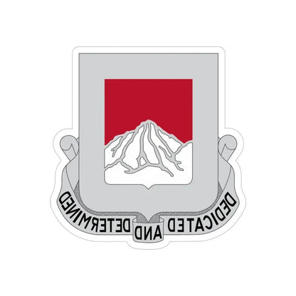 237 Engineer Battalion (U.S. Army) REVERSE PRINT Transparent Die-Cut STICKER - The Sticker Space