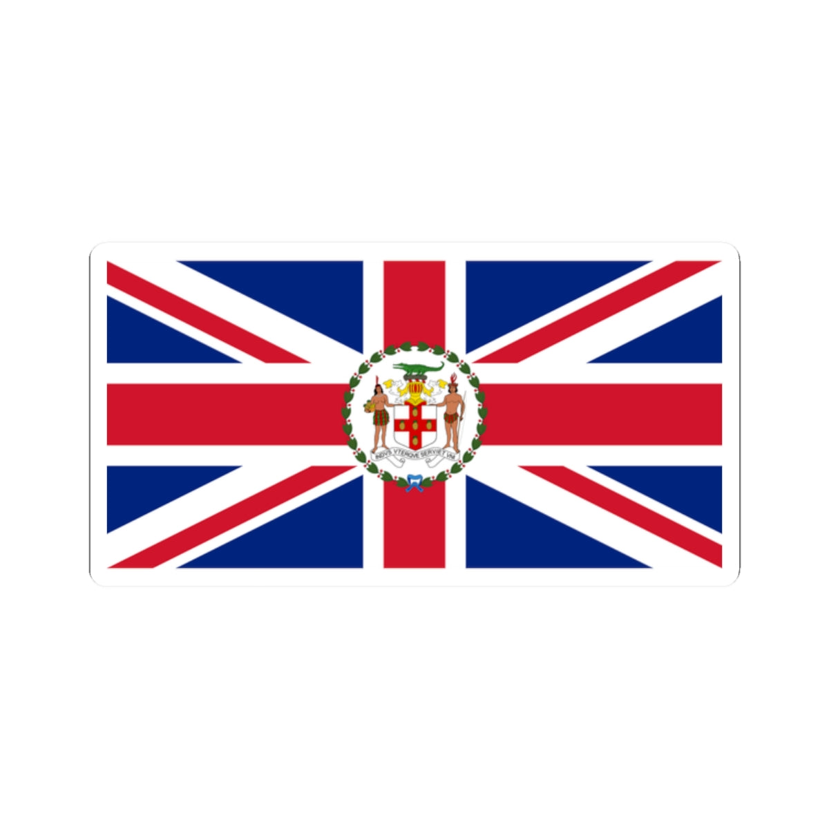 Flag of the Governor of Jamaica 1957-1962 (Jamaica) STICKER Vinyl Kiss-Cut Decal