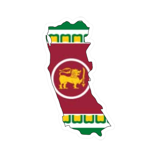 Western Province Flag-map (Sri Lanka) STICKER Vinyl Kiss-Cut Decal