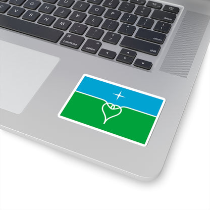 Flag of Povorovo Moscow oblast (Russia) STICKER Vinyl Kiss-Cut Decal
