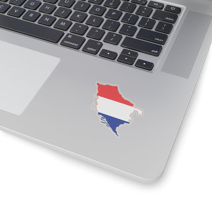 Flag-map of the State of Slovenes Croats and Serbs (Croatia) STICKER Vinyl Kiss-Cut Decal