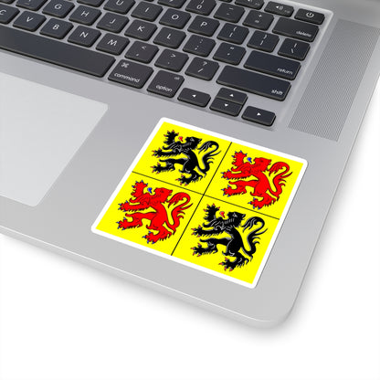 Flag of Hainaut Belgium - STICKER Vinyl Kiss-Cut Decal