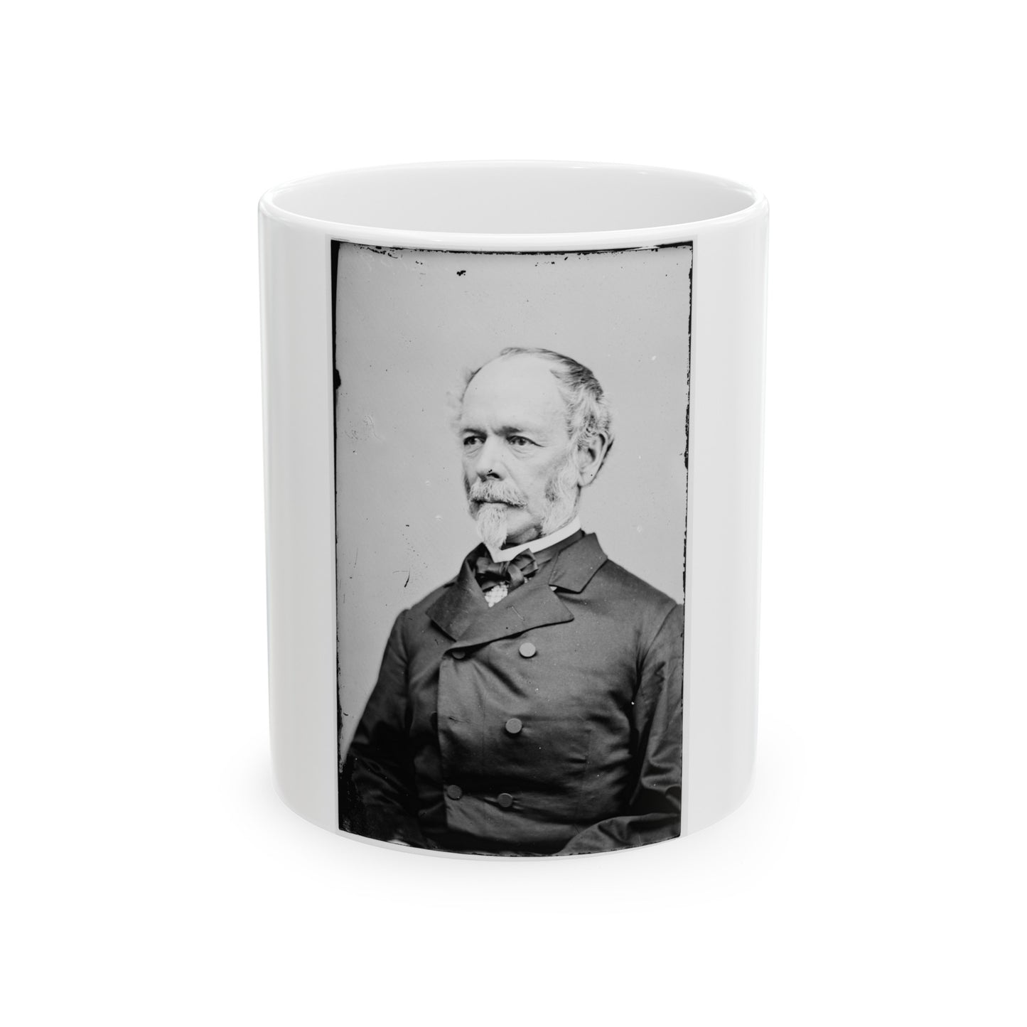Portrait Of Gen. Joseph E. Johnston, Officer Of The Confederate Army (U.S. Civil War) White Coffee Mug