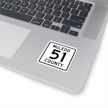 McLeod County 51 MN (Minnesota) (Road Sign) STICKER Vinyl Kiss-Cut Decal