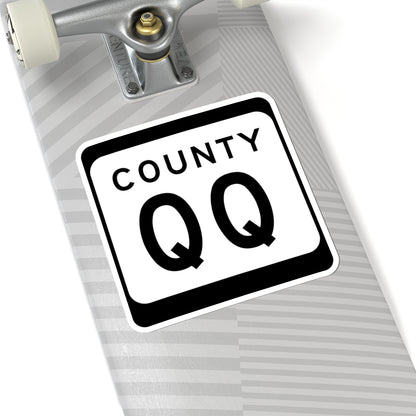 WIS County QQ (Wisconsin) (Road Sign) STICKER Vinyl Kiss-Cut Decal