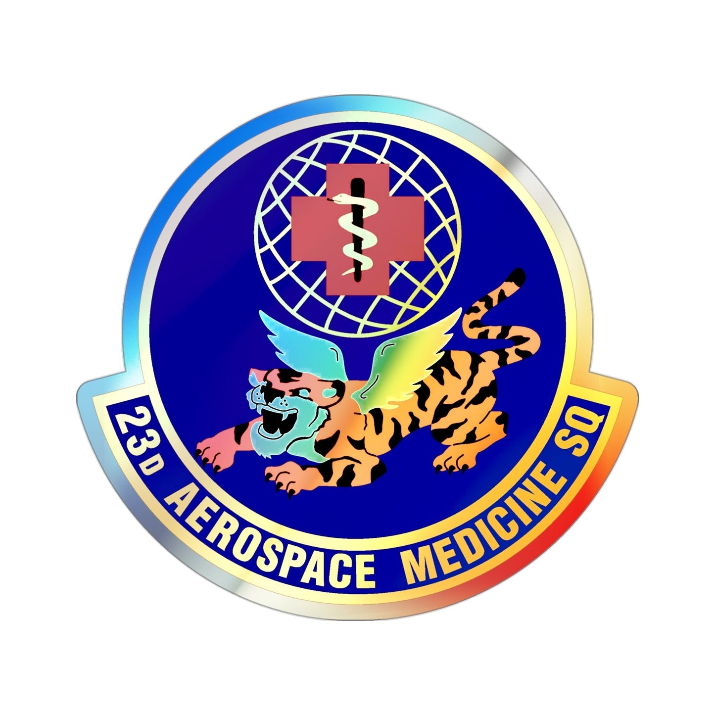 23d Aerospace Medicine Squadron (U.S. Air Force) Holographic STICKER Die-Cut Vinyl Decal-3 Inch-The Sticker Space