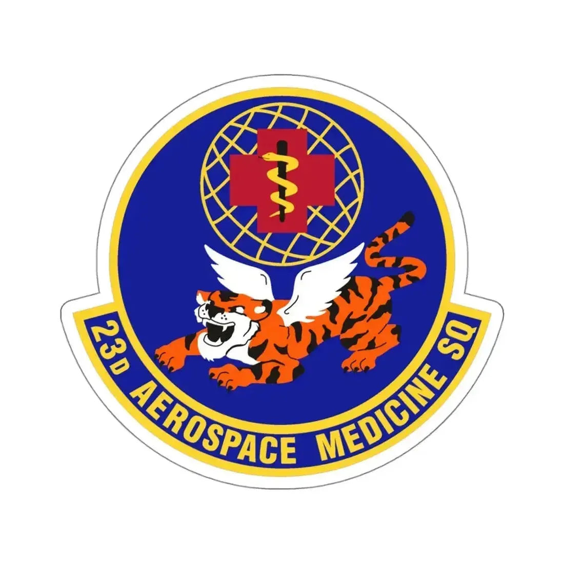 23d Aerospace Medicine Squadron (U.S. Air Force) STICKER Vinyl Kiss-Cut Decal 4 Inch White - The Sticker Space