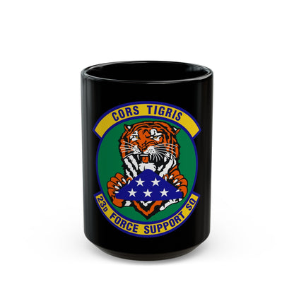 23d Force Support Squadron (U.S. Air Force) Black Coffee Mug-15oz-The Sticker Space