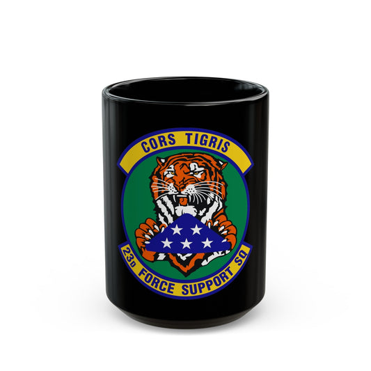 23d Force Support Squadron (U.S. Air Force) Black Coffee Mug-15oz-The Sticker Space