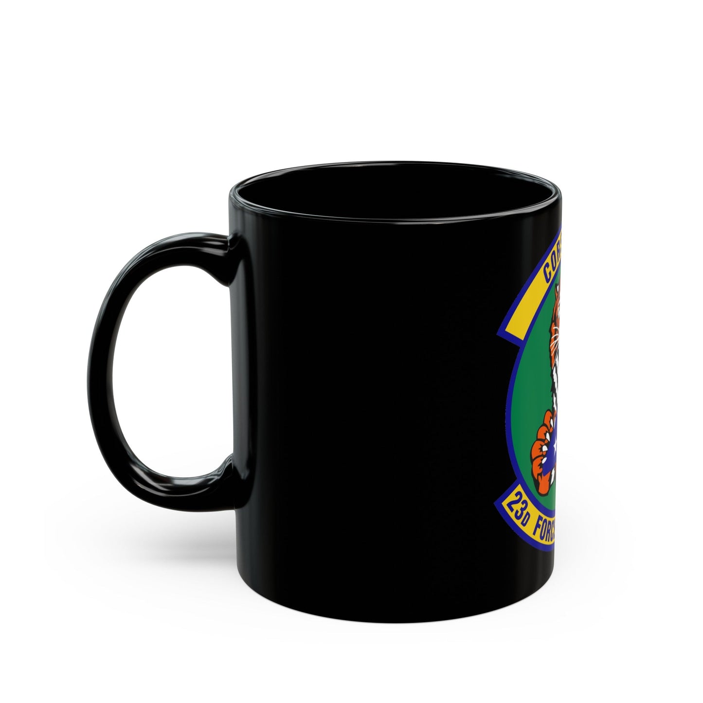 23d Force Support Squadron (U.S. Air Force) Black Coffee Mug-The Sticker Space