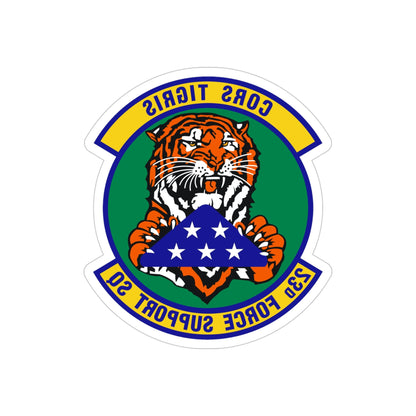 23d Force Support Squadron (U.S. Air Force) REVERSE PRINT Transparent STICKER-4" × 4"-The Sticker Space