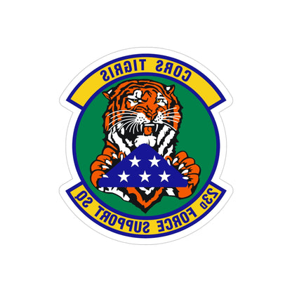 23d Force Support Squadron (U.S. Air Force) REVERSE PRINT Transparent STICKER-5" × 5"-The Sticker Space