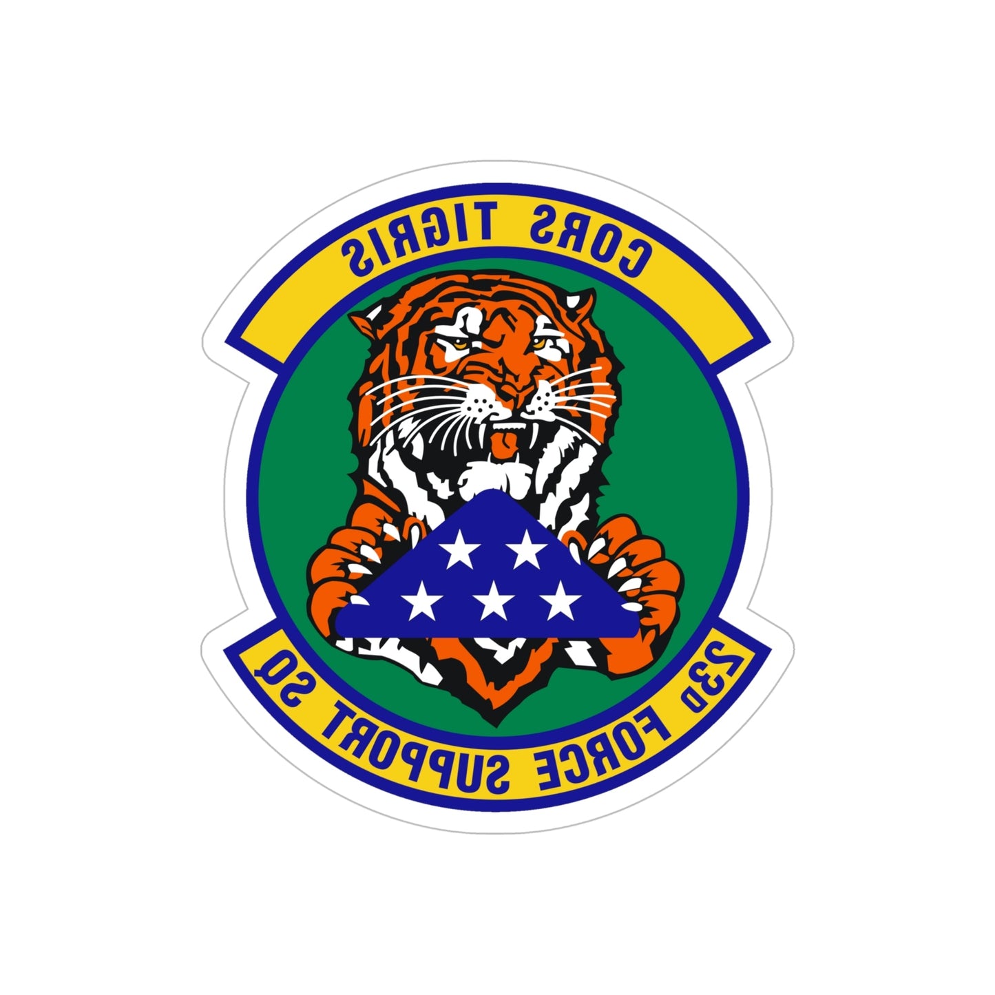 23d Force Support Squadron (U.S. Air Force) REVERSE PRINT Transparent STICKER-6" × 6"-The Sticker Space