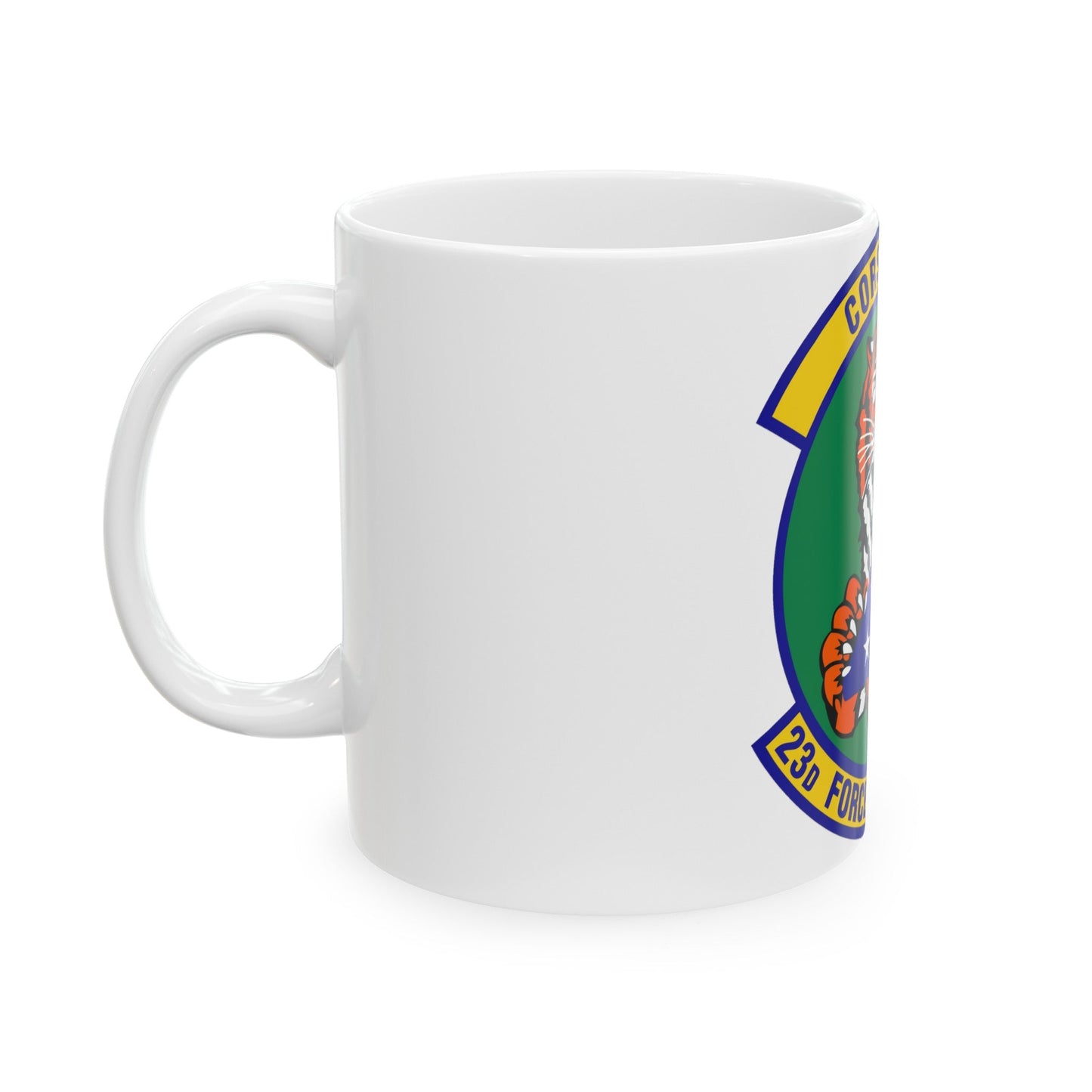 23d Force Support Squadron (U.S. Air Force) White Coffee Mug-The Sticker Space